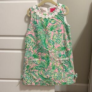 Lilly Pulitzer Pink and Green Pineapple Shift Dress